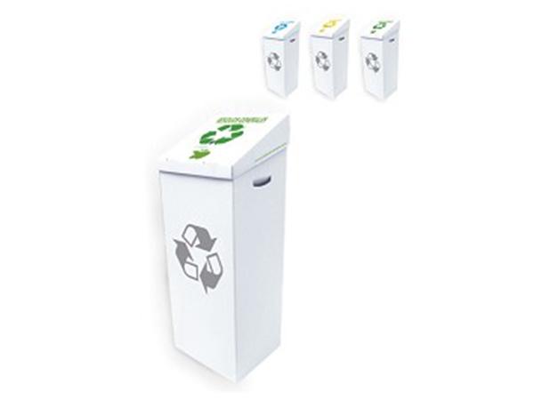 PAPELERA KARTO SELECTIVA PARA RESIDUOS GENERALES 90 LT. 36x30x98 cm.