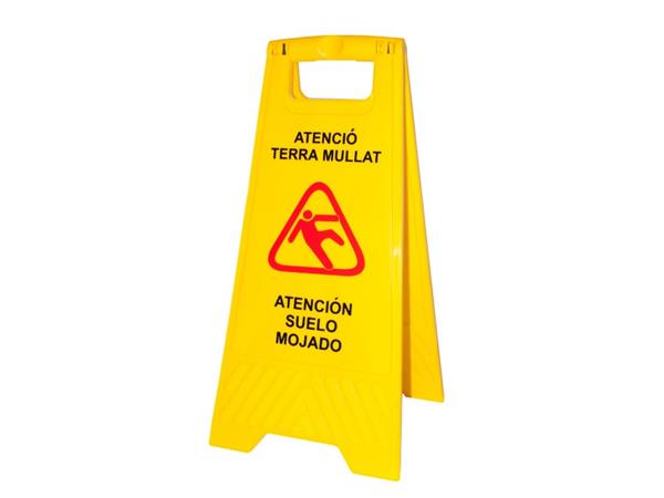 SEÑALIZADOR SUELO MOJADO (CATALAN-CASTELLANO)