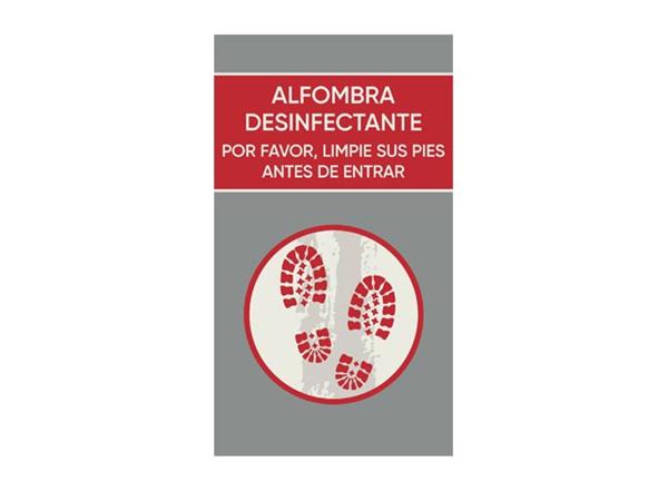 ALFOMBRA BASE NITRILO 85x120 cm IMPRESION ROJA