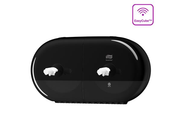 TORK SMARTONE® DISPENSADOR MINI DOBLE PAPEL HIGIENICO NEGRO