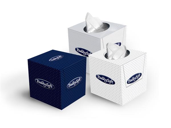 CJ. 24 PAQ. X 90 UNI. PAÑUELO FACIAL CUBE BULKYSOFT 2/C