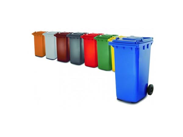 CONTENEDOR DE RESIDUOS 240 LTS. VERDE CON RUEDAS