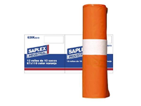 ROLLO 10 UNI. BB NARANJA 87 x 110 SPX 110 LITROS EXTRA FUERTE 42,5 MICRAS