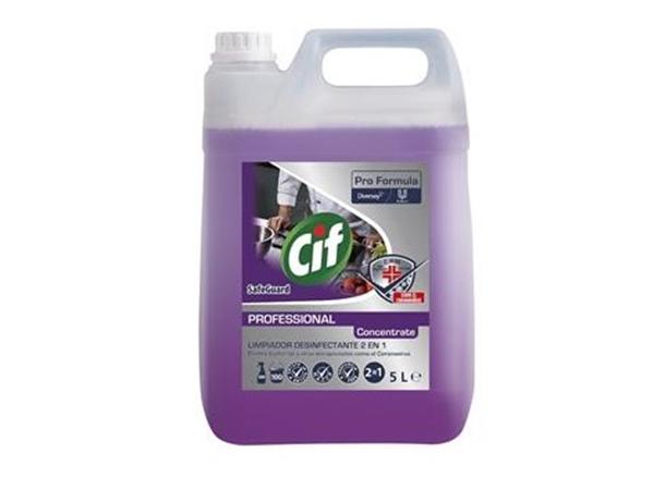 CJ. 2 UNDS. CIF PROF. 2 IN 1 CLEANER DESINFECTANT 5 LTS. *C