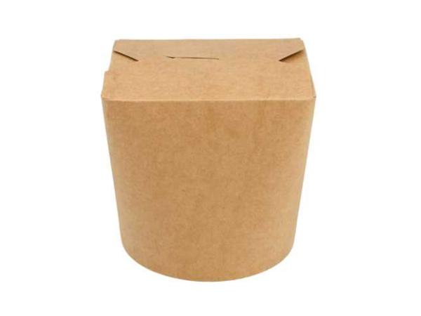 PAQ. 50 UNDS. ENVASE MULTIUSO MICROONDABLE 480 ML 275 + 25 PE G/M2 Ø8x9 CM NATURAL KRAFT