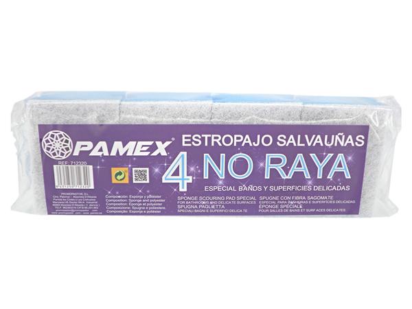 PAQ. 4 UNDS. ESTROPAJO BLANCO CON ESPONJA