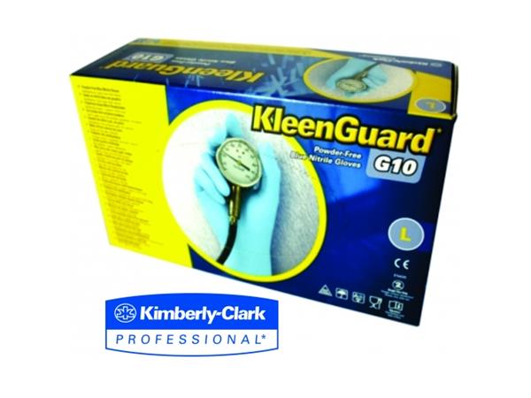 CJ. 10 PAQ. x 100 UNDS. GUANTE NITRILO AZ KLEENGUARD T/M