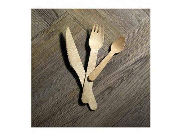 CJ. 250 UNDS. CUBERTERIA MADERA SET3-1 (CUCHILLO,TENEDOR,CUCHARA)