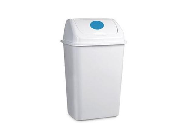 CJ. 6 UNDS. CUBO PAPELERA LIBRA 50 LITROS C/TAPA BASCULANTE AZUL