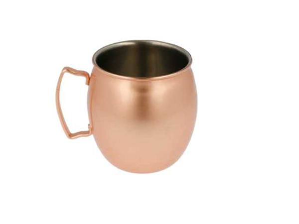 CJ. 6 UNDS. JARRA "MOSCOW" 540 ML Ø 8,6x10 CM COBRE INOX
