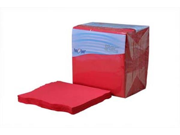 CJ. 20 PAQ. x 100 UNDS. SERVILLETA 40X40 2/C  P&P ROJO