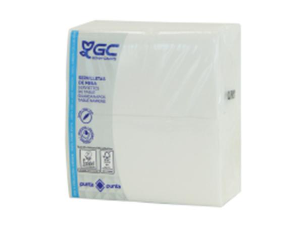 CJ. 2.400 UNDS. SERV. 40X40 2C P&P BLANCO PLEG 1/8