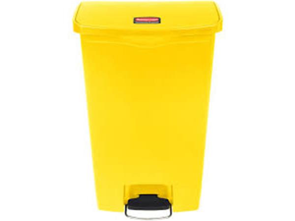 CONTENEDOR SLIM JIM® DE PEDAL FRONTAL DE RESINA 68 LTS. AMARILLO