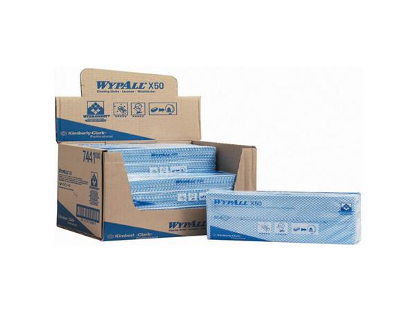 CJ. 6 UNDS. WYPALL X50 BAYETAS AZULES 1/C 25X42,5