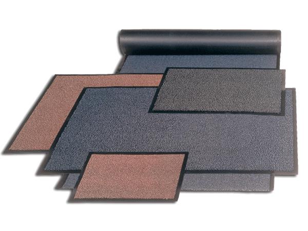 ALFOMBRA TEXTIL CON BASE PVC JASPEADA GRIS 90X150