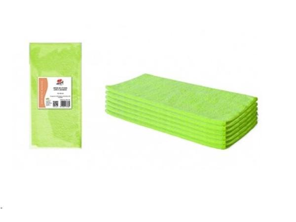 PAQ. 6 UNDS. BAYETA MICROFIBRA MULTIUSOS 40X38 cm. 250 g/m2. VERDE