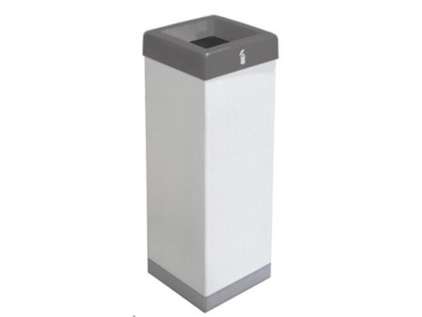 CJ. 3 UNDS. PAPELERA SELECTIVA OFFICE 45 LITROS GRIS 26x26x75 cm.