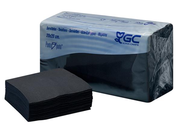 CJ. 30 PAQ. x 100 UNDS. SERVILLETA 20X20 P.P. 2C NEGRA