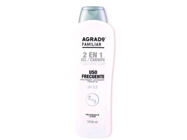 CJ. 10 UNDS. AGRADO GEL-CHAMPU 2EN1 FAMILIAR 1250ML