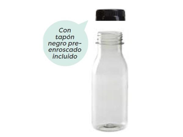 CJ. 71 UNDS.  BOTELLA PET REDONDA 1000 ML TAPA NEGRA