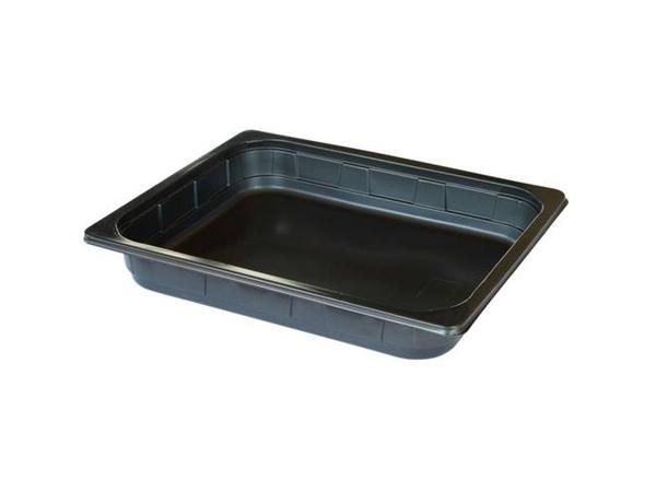 168629 CJ. 100 UNDS. BANDEJA 1/2 GN 3400 ML. NEGRO