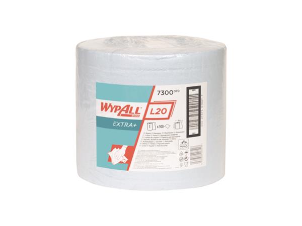 CJ. 1 UND. WYPALL L20 PAÑOS BOBINA 2C/G AZUL (500 serv)