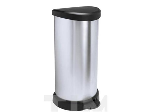 PAPELERA CON PEDAL METAL BIN CURVER METAL 40 L