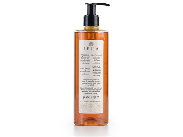 CJ. 18 UNDS. GEL CHAMPÚ REVITALIZANTE CON GINSENG 380 ML PRIJA