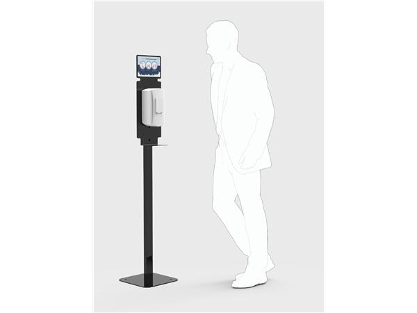 PLATAFORMA DE DESINFECCION MOVIL CON DISPENSADOR HIDROALCOHOLICO AUTOMATICO (No Touch)