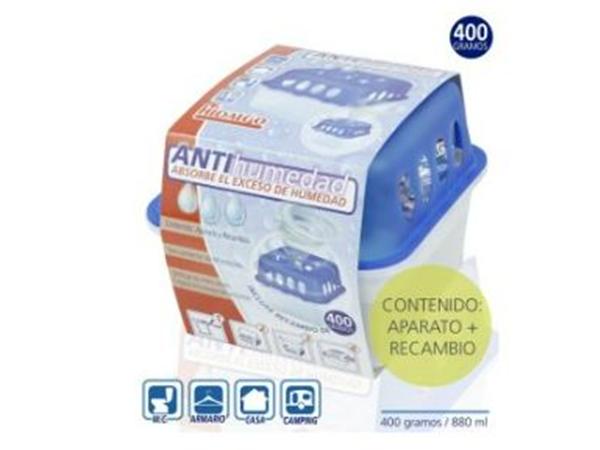 CJ. 12 UNDS. ANTIHUMEDAD APARATO+REC. 400GR