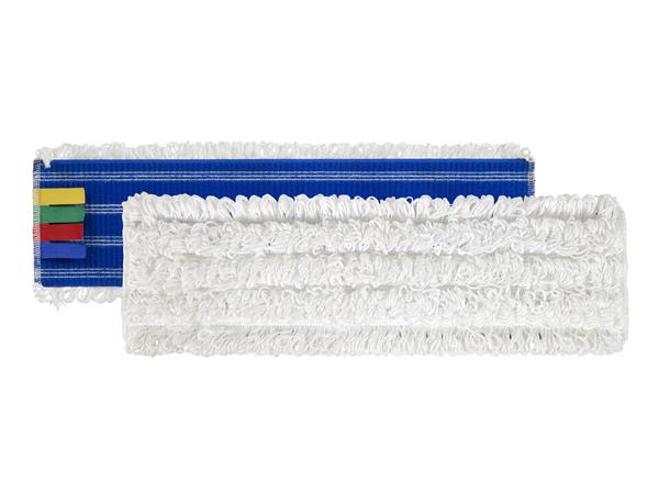 MOPA VELCRO MICROFIBRA BLANCO CON TELA AZUL 30 CM