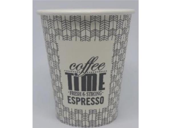 CJ. 1000 UNDS. VASO CARTON DECORADO PARA BEBIDA CALIENTE 8OZ 240 ml