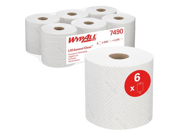 SACO 6 UNDS. WYPALL L10 EXTRA PAÑOS BOBINA BLANCA