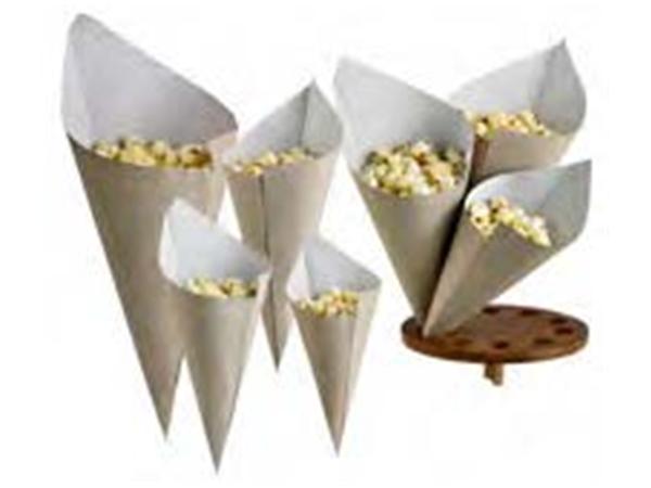 CJ. 2000 UNDS. CONO CARTON KRAFT INTERIOR BLANCO 360ml 170x240mm