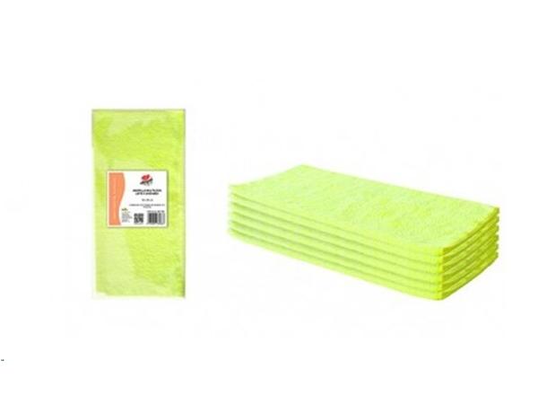 PAQ. 6 UNDS. BAYETA MICROFIBRA MULTIUSOS 40X38 cm. 270 g/m2. AMARILLO