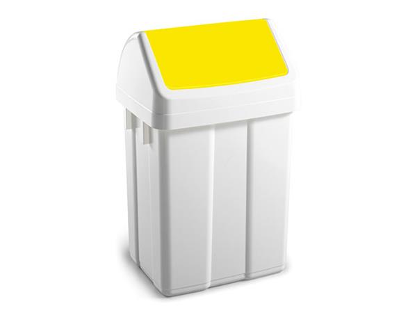 CONTENEDOR MAX 12 LTS TAPA BASCULANTE AMARILLO 40 x 23 x 20