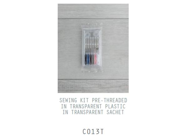 CJ. 1000 UNDS. SET DE COSTURA CON HILOS EN BOLSITA DE PLASTICO TRANSPARENTE