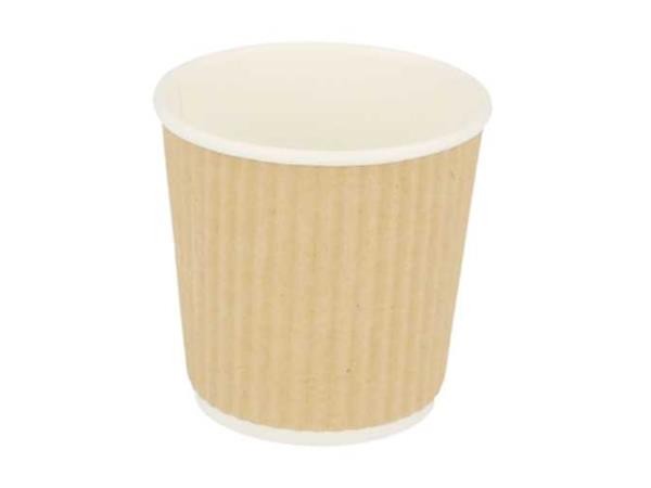 CJ. 1000 UNDS. VASO DE CARTON MARRON ONDULADO 120ml