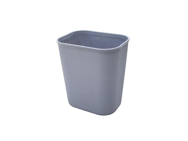 CUBO PAPELERA RECTANGULAR GRIS 14 LITROS